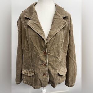 Women's Classic Tan Corduroy Blazer